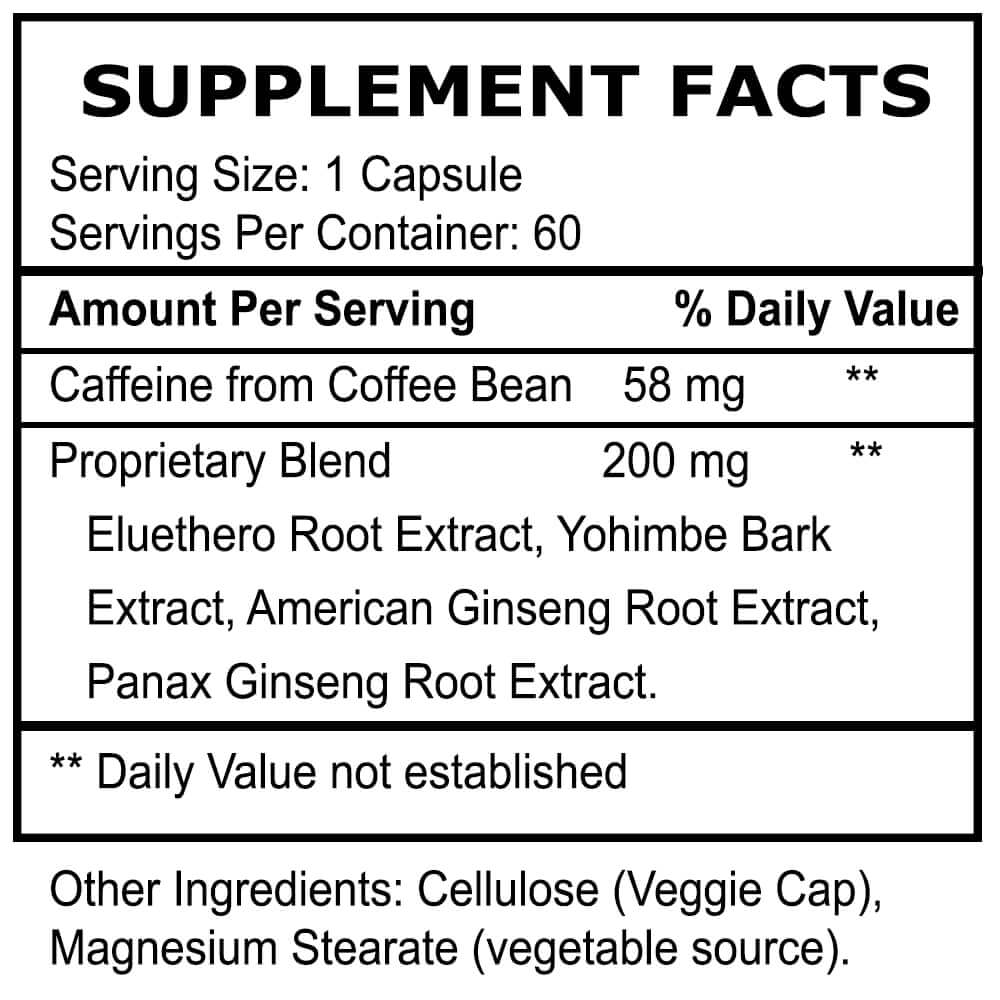 Extreme Energy AllNatural Energy Pills Herbal Nitro®