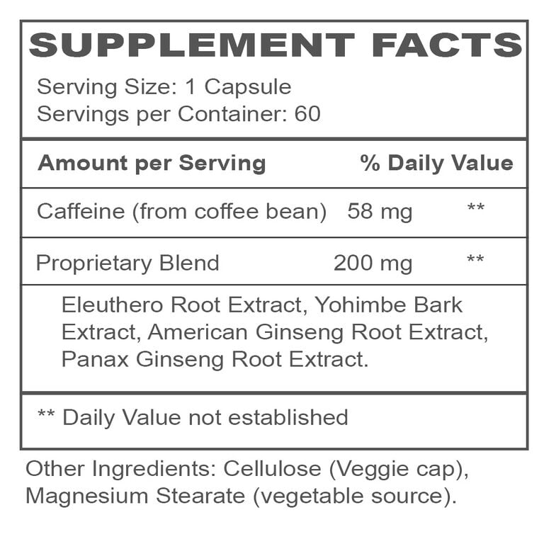 Herbal Nitro Extreme Energy Pills Maximum Strength Energy Supplement